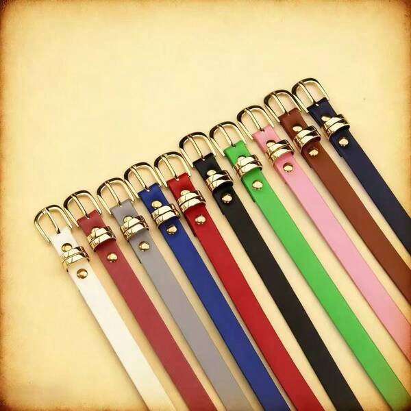 Women's Multi-Colour Casual Sports Decoration PU Leather Belt, Simple Multi-Colour Versatile, Suitable For Parties, Leisure And Other Places