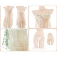 SINROYEE Women's Sexy Asian RolePlay Suit Cosplay Hanfu Cheongsam Dress Anime Lingerie Costumes - #89 紅色 - 查看 5