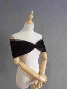 Bridal Shoulder Shawl, Can Cover Chest Accessories, Available In Multiple Colors, Solid Color Mesh Material - Multicolor - View 5