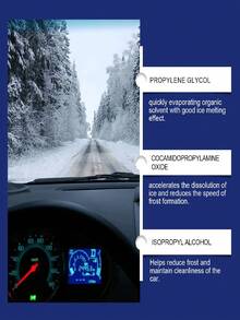 rayhong Car Deicing Spray - Windshield Cleaner, Quickly Melts Ice And Frost, Penetrates And Dissolves Ice Rapidly, Shortens Deicing Time, Gentle Formula Won't Damage Car Paint Or Glass Surface