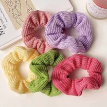 2025 Knitted Scrunchie For Women - Vintage Sweet Hair Accessory, Soft Elastic Hair Tie, Autumn Winter Hair Band, Cute Daily Wear Hair Ring, Fashionable Girls' Hair Decor, Retro Knit Hair Scrunchy, Comfortable Styling Hair Accessory, Perfect Gift For Her Friends, Chic Hair Loop For Parties & Casual Looks