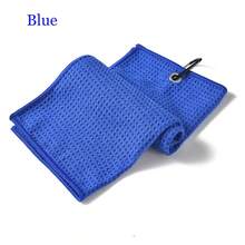 Outdoor Sports Square Microfiber Golf Ball Cleaning Towel With Carabiner, Absorbent Cleaner, Club Head Wipe Cloth