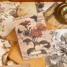 Album cu 192 de pagini/carte, seria Century Ode, carte creativă vintage maro, cu folie aurie, pentru scriere, accesorii pentru caiete, caiet decorativ DIY, colaj personalizat, poate fi folosit ca și cadouri sau premii pentru studenți - Multicolor - Vizualizare 10