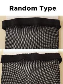 Gothic Striped Pantyhose, Women's Retro Punk Sexy Plaid Patchwork Thin Fishnet Stockings - Black - View 8