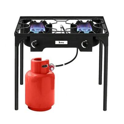 Professional Outdoor Double Stove Propane Portable 2 Cooker 150000 BTU