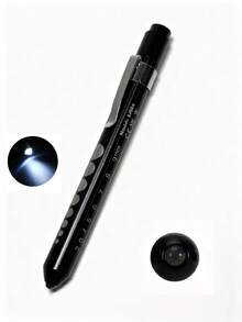 1pc LED Pen Flashlights, Lightweight, Mini, Waterproof Pocket Flashlight With Clip, 1Pack Small Flashlights For Inspection, Work, Emergency - Black - View 9