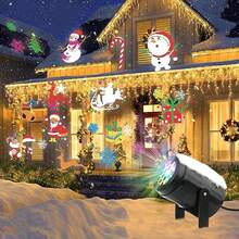 LED Projektionsleuchte, 16 dynamische Weihnachtsmuster, Schneeflocke/Schneemann/Rentier/Weihnachtsbaum/Weihnachtsmann Rotation, USB betrieben, 36V, Innenraum Dekoration, ohne Batterie, ohne Komponenten, Tischhalterung, Gewerbebeleuchtung