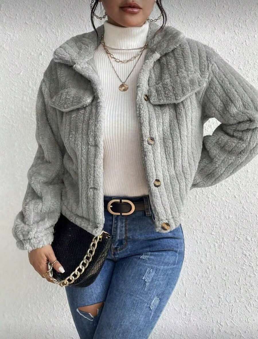 Women Coats - Grey - View 1