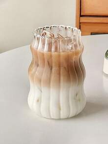 1 件 550ml 条纹玻璃咖啡杯（不带吸管），创意波浪形玻璃杯，美观的咖啡杯，夏季果汁杯，透明冷饮杯，独特的极简主义饮具，非常适合冰咖啡、奶茶、水，家庭和办公室使用，完美的礼物，送给朋友、同事、妈妈的精美母亲节礼物，适合家庭使用，适合女性，饮用奶茶杯和咖啡杯等饮料，返校用品 - 無色 - 查看 13