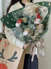 1/5 piezas Papel de regalo de Navidad, diseños de copos de nieve, renos, árboles de Navidad, cajas de regalo, ramos de flores, perfecto para Navidad, cumpleaños, celebraciones, bodas, adecuado para reuniones familiares, fiestas de Navidad, fácil de cortar, adecuado para embalaje DIY, envolver cajas de regalo, decoración de pared para vacaciones, decoración de fiesta con tema de muñeco de nieve de Navidad, decoraciones navideñas