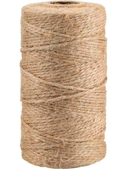 JijAcraft 100M Jute Twine String: Natural Thin Jute String Rope 2Ply Craft Garden Twine For DIY Arts Crafts/Floristry/Bundling/Gardening