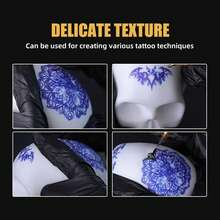 DQFART Modello di teschio in silicone per pratica di tatuaggi, pelle finta per tatuaggi da 3 mm, forniture per tatuaggi, adatto per principianti e artisti del tatuaggio