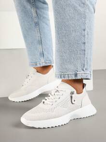 Soft Leather Sneakers Women Casual Travel Spring Autumn