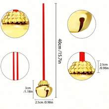 5 Stück Weihnachtsglocken Halskette, Weihnachtsdekoration Glocken mit verbindenden Bändern, Weihnachtsartikel, geeignet für Weihnachtsbastelgeschenke, Weihnachtsgeschenk Raumdekoration