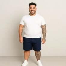 EVOLUTION PLAY Kit 2 Bermuda Shorts Twill Men's Plus Size 48 Or 58 Extra Large - Black-blue - View 7
