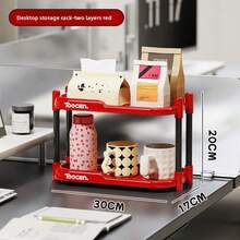 1pc Desktop Storage Rack, Large Capacity Organizer Shelf For Office, Home, Bedroom, Living Room, Kitchen, Multi-Layer Multi-Function