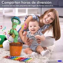 Dancing Cactus Toys, Talking Dancing Cactus Singing Record Imitate Repeat What You Say Toy With 120 English Songs Electronic Lighting Plush Cactus Gifts, Fun Creative Electric Plush Cactus (USB Charging), Singing Dancing Cactus LED Luminous Toy Funny Plush Doll For Kids - 紫色 - 查看 6