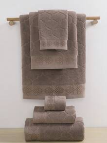 QIBHI 3条/1件装 100%纯棉纯色毛巾/面巾/浴巾,100%纯棉毛巾布,浴室浴巾/毛巾,客用毛巾,柔软吸水棉巾,适用于浴室、酒店、健身房、旅行、礼品、沙龙、运动、户外、海滩、学校、返校季、旅行配件、家居用品、毛巾、护肤 - 奶咖色 - 查看 4