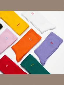 1 Stück, bestickte Socken mit individualisiertem Text oder Design, neutrale Baumwollsocken mit personalisiertem Textlogo, Junggesellenabschiedsgeschenke, Geschenke für Ihn/Sie