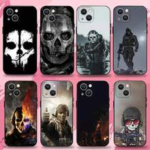 Funda de teléfono de silicona suave negra compatible con : Ghosts para iPhone 16, 15, 14, 13, 12, 11 Plus, Pro Max, XS, X, XR, SE, Mini, 8, 7, y compatible con los casos de 17, 17 Pro y 17 Pro Max - z8 - Ver 7