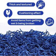 4.9OZ Crinkle Cut Paper - Shred Filler As Confetti Paper Stuffing Baskets Filler Cute Easter Wedding Birthday Decorative Box Bags Wrapping Supplies Blue - Màu xanh lam - Xem 3