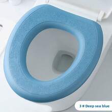 EVA Material Toilet Seat Cover, Waterproof Household Toilet Seat Cushion, Thick Foam, Suitable For All Seasons, Toilet Seat Mat, Waterproof Toilet Seat Cover, Universal Toilet Seat, Thick Adhesive Cartoon Toilet Sticker