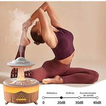 Essential Oil Diffuser: 550ml Water Drip Rain Humidifier Air Humidifier, Aroma Diffuser - Colors With Remote Control Timer, For Home And Office (White) - Wood Color - View 8