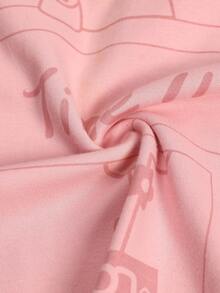 女士睡衣两件套，长袖上衣和长裤，吸湿透气，适合春秋季和秋冬季穿着。 - 粉色 - 查看 6