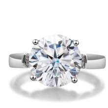 1pc 925 Sterling Silver 5 Carat Moissanite Ring, Jewelry Wedding Ring Suitable For Daily Wear, Comes With GRA Certificate And Gift Box