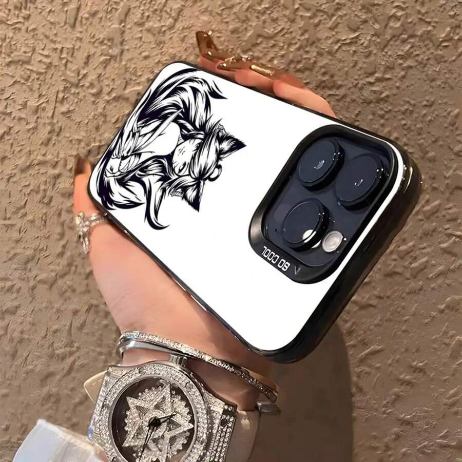 Funda de teléfono Ahri compatible con iPhone 15 Pro Max, 14 Pro, 16 Pro Max, 13, 11, 12 Mini, XS, X, XR, 7, 8 Plus, SE en color plateado - Funda compatible con iPhone 17, 17 Pro, 17 Pro Max - negro2 - Ver 1