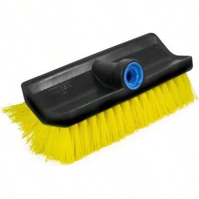 Unger Professional HydroPower 10 BiLevel Scrub Brush Compatible With Waterflow Poles Cleaning Brush Scrubber Brush Great For Garage Driveway Deck Concrete Cement And Brick