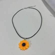 向日葵花项链和耳环套装，百搭波西米亚风格珠宝，适合夏季海滩度假