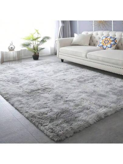 [Luxurious Faux Fur Rug] 1pc, Luxurious Zachte Area Rug, Rectangle, Verlichting Gray, Tufted Polyester 100%, Fluffy, Non Shedding, Durable, Plush Feel, Easy To Clean, Versatile Living Room, Bedroom, Indoor Dry Clean Only view 8