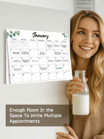 2026 Magnetic Calendar, 12 Months From January To December, Large Writable Grid For Notes, Meal Planning, Appointments, To-Do Lists, Home/Office Decor, School/Office Supplies, 2026 New Year Gift