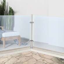 SanBouSi 110CM Railing Post Stainless Steel Railing Fence Pole Corner Post Stainless Steel Pole - Silver - View 4