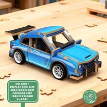 STEM Wooden Assembly Toy, Movable Inertial Force Car DIY Kit, Trains Focus And Problem-Solving Skills, Children's Birthday & Children's Day Gift - Multicolor - View 5