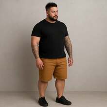 EVOLUTION PLAY Kit 2 Bermuda Shorts Twill Men's Plus Size 48 Or 58 Extra Large - Gray-ochre - View 7
