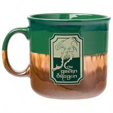 Reactive Glaze Ceramic Camper Mug Featuring The Green Dragon 20 Ounces - LordoftheRingsTheGreenDragon - View 2