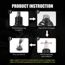 yikexuanli 60/120ml Black Tattoo Ink, High Quality, Deep Black, Long-Lasting And Rich Pigment, Suitable For Lining And Shading, Ideal For Professional Tattoo Artists, Professional Body Art Supplies - Multicolor - View 13
