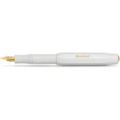 CLASSIC SPORT Fountain Pen White With GoldPlated Steel Nib And Iridium Tip For Ink Cartridges I Sport Fountain Pen 13 Cm I Nib: EF Extra Fine