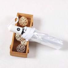 1 buc Umbrelă pliabilă transparentă drăguță, Umbrelă de călătorie portabilă și impermeabilă, Echipament romantic de ploaie, Design transparent drăguț, Roz/Transparent/Negru, Deschidere manuală, Portabilă, Ax impermeabil, Umbrelă de călătorie