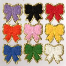 1pc Gold Edged Butterfly Embroidery Patch, Suitable For Clothing, Bags, Shoes, Hats, Home Decor, Iron-On