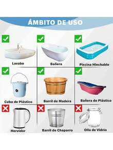Calentador de Agua de Inmersión #6, 20L de Capacidad, 900W - Tipo de Enchufe A USA (110-127V) - Ver 5