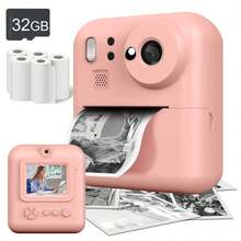 [即时打印相机] 社交礼物：成人即时相机和便携式照片打印机 - 使用有趣的滤镜在几秒钟内捕捉和打印 1080P 高清照片/视频，非常适合旅行、圣诞节、生日 - 可作为礼物送给他、她、情侣和朋友（1300mAh 可充电）