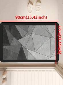 1pc Creative Geometric Space Pattern Silica Gel Bath Mat - Quick Drying, Absorbent Silica Gel Floor Mat, Around 3mm Thick, Super Soft, Absorbent, Lightweight Woven Polyester Rectangle Design, Comfortable, Suitable For Shower And Bathroom Entrance, Woven Bathroom Floor Mat, Bathroom Rug Entryway Decor Bathroom Kitchen Decor Kitchen Rug
