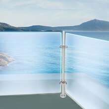 SanBouSi 110CM Railing Post Stainless Steel Railing Fence Pole Corner Post Stainless Steel Pole - Silver - View 1