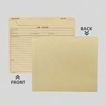 Paquete de 25 carpetas de trabajo, chamarra de archivo Manila de 10x 12 pulgadas, preimpresa para seguimiento de trabajo, clculo de costos y correspondencias de clientes, para papel de tamao carta - inicial - Ver 4