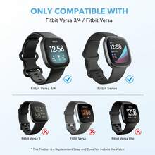 兼容 Fitbit Sense/Sense 2/Versa 3/Versa 4 男女款腕带，编织弹性柔软尼龙表带兼容 Fitbit Sense 2 腕带/Sense 腕带/Versa 3 腕带/Versa 4 腕带配件 - Fitbit versa3/4 - 查看 2