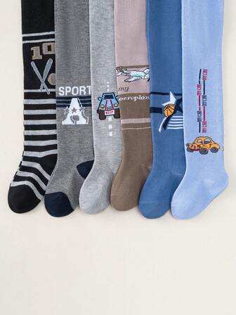 Random 2 Pairs Of Baby Autumn And Winter Leggings, Jumpsuit, Thick Loop Design, Soft And Comfortable, Boy Can Wear Pants Outside