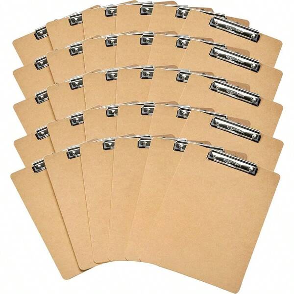 Hardboard Office Clipboard 30Pack Brown
